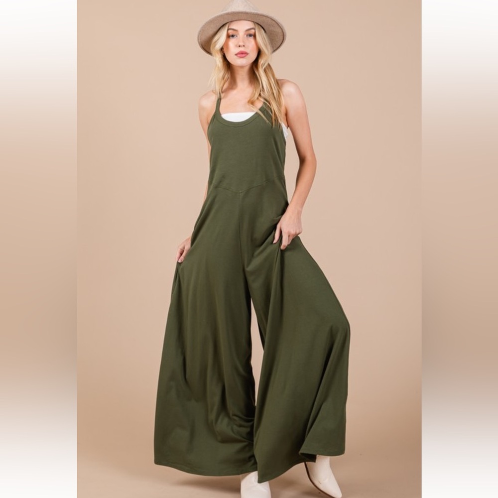 RESTOCKED Fabulous Jumpsuit Solid Wide Leg Knit - Picture 2 of 5